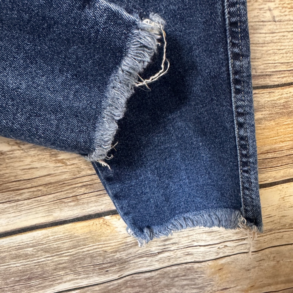Free People We The Free Women's Raw High-Rise Jegging Frayed Hem Blue Denim Jean - Picture 4 of 6